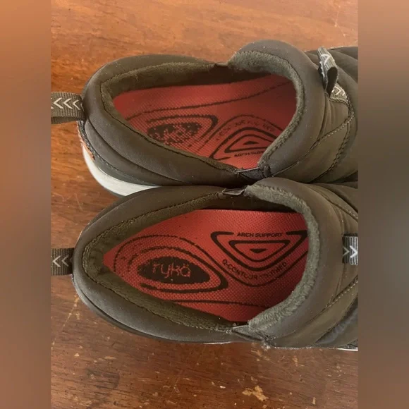 Ryka Quilted Slip-On Loafers - olive green White Sole women’s 7 - Picture 4 of 7